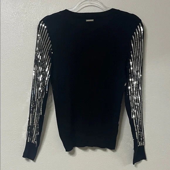 Michael Kors Black and Silver Sequin Top - Picture 4 of 4